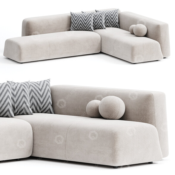 Sofa Artemest Suiseki 3D-Modell