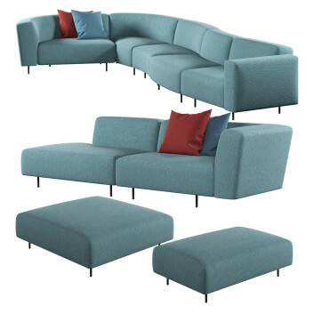 Диван  Keilhauer Meander 3D модель