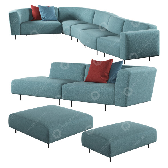 Sofá Keilhauer Meander Modelo 3D