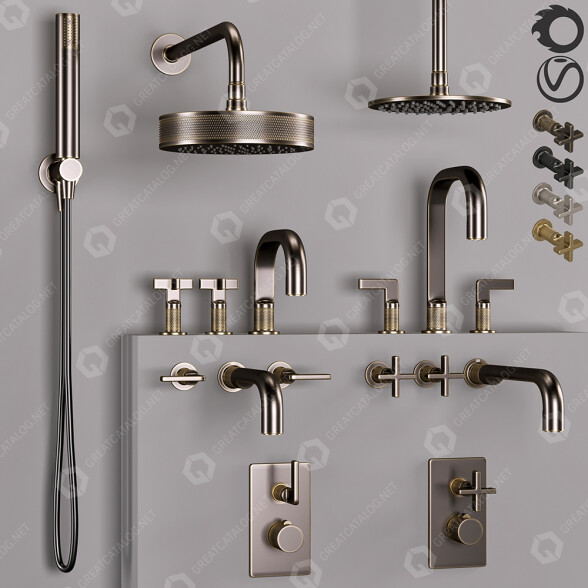 Brausegarnitur Gessi Inciso Set 1 3D-Modell