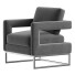Sessel TOV Furniture Avery Grey Velvet with Silver Base - STAAR