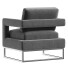 Sessel TOV Furniture Avery Grey Velvet with Silver Base - STAAR