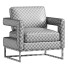 Sessel TOV Furniture Avery Grey Velvet with Silver Base - STAAR