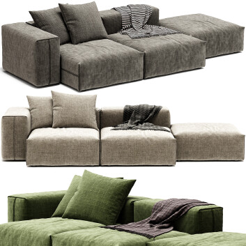 Canapé et Pouf  Valyou Furniture Squish Modèle 3D