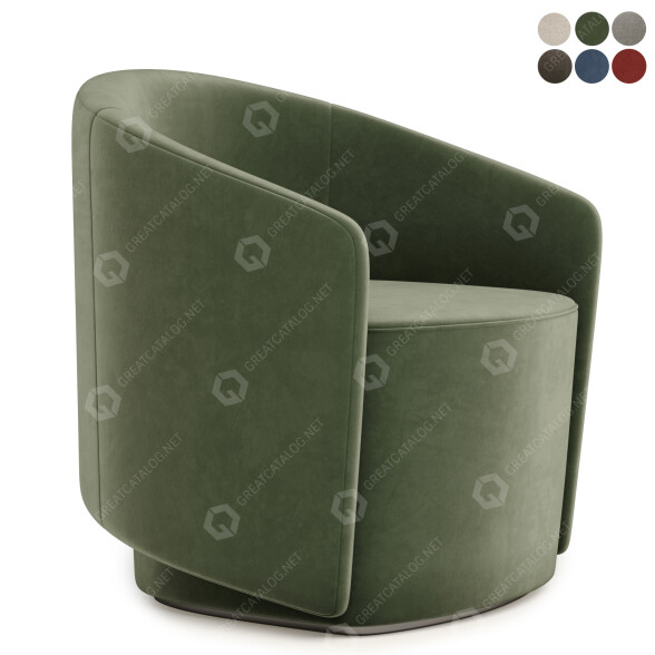 Fauteuil Parla Design Padova U modèle 3D