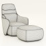 Крісло та пуф Giorgetti Caddy - zifir3d