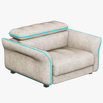 Armchair  Hasta Sacramento 3D model