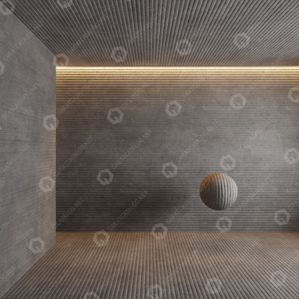 Штукатурка Ribbed Concrete + 3D модель