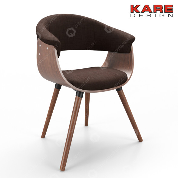 Stuhl Kare Monaco Schoko 3D-Modell