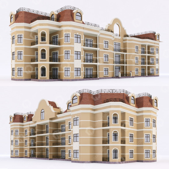 Будинок 3 Storey 3D модель