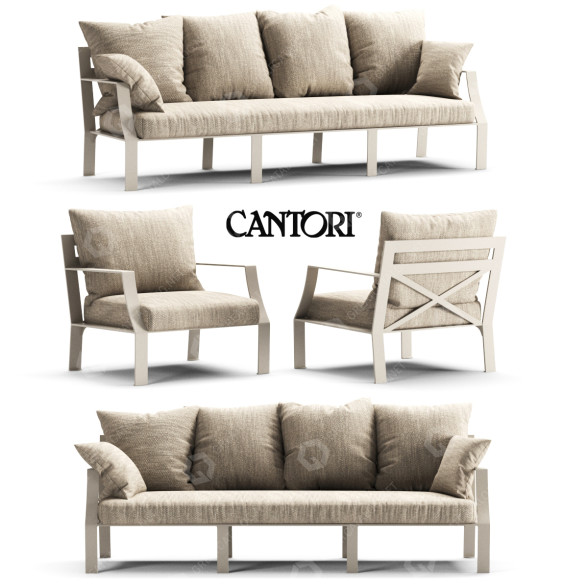 Sofa i fotel Cantori Re Sole model 3D