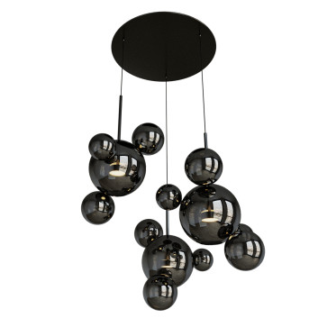 Lampe  Bolle Circular Chandelier 14 Bubble Giopato & Coombes Smoky Modèle 3D