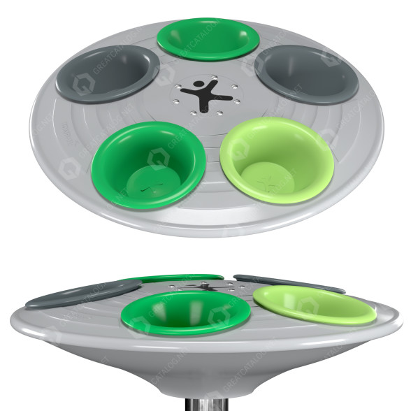 Карусель Kompan Multispinner 3D модель