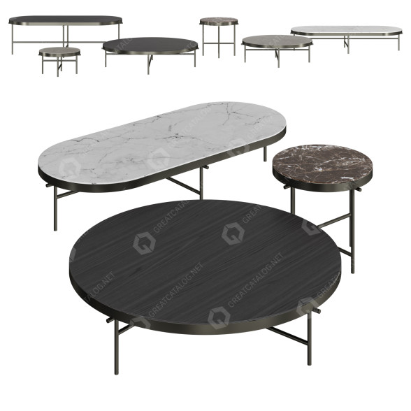 Столи Minotti Torii 3D модель