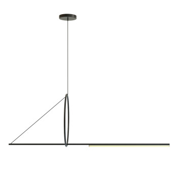 Lampe  Suspension Cercle Et Trait Modèle 3D