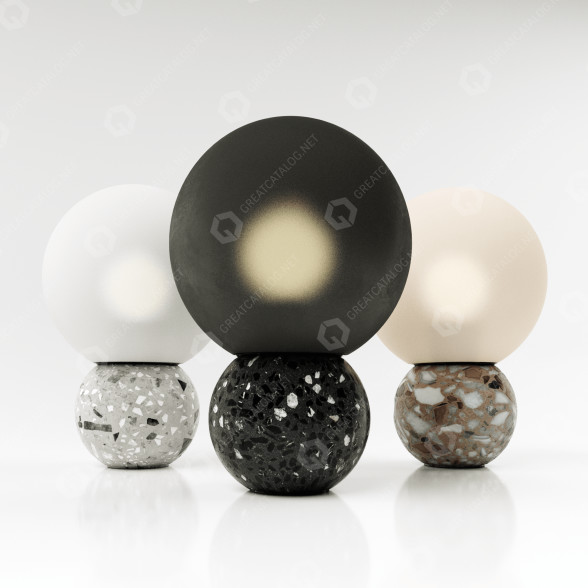 Tischlampe Bentu Design Terrazzo 3D-Modell