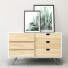 Aparador y Pinturas In Solid Board Oak with Decor - Shelest