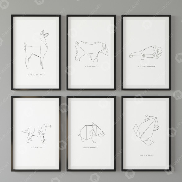 Bilder Juniqe Animal Theme Paintings 3D-Modell