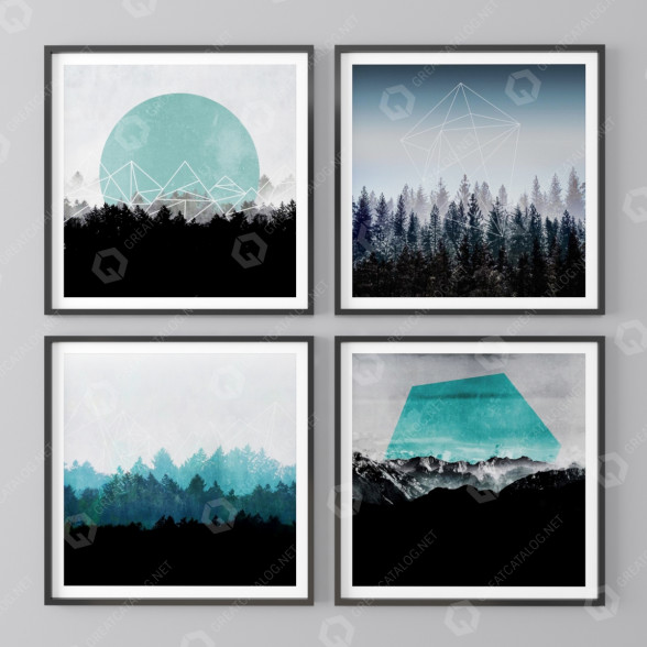 Bilder Juniqe Nature Theme Paintings 2 3D-Modell