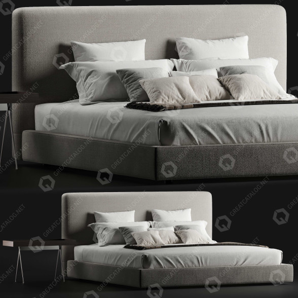 Bett und Nachttisch Marac Cole 3D-Modell