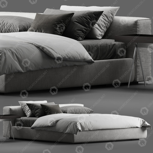 Bett und Nachttisch Marac Gordon 3D-Modell