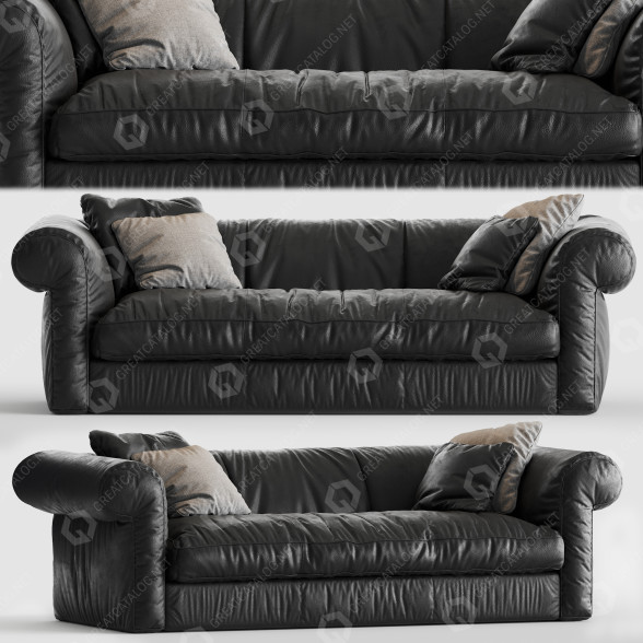 Sofa Baxter Alfred Soft Leather 3D-Modell