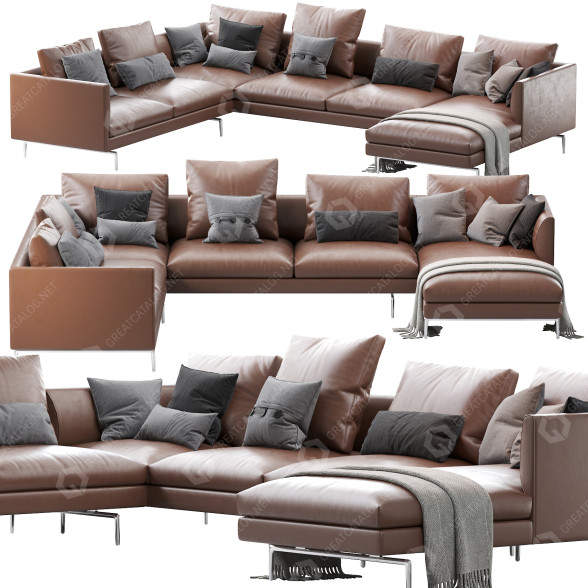 Sofa Zanotta 1333 Flamingo 3D-Modell