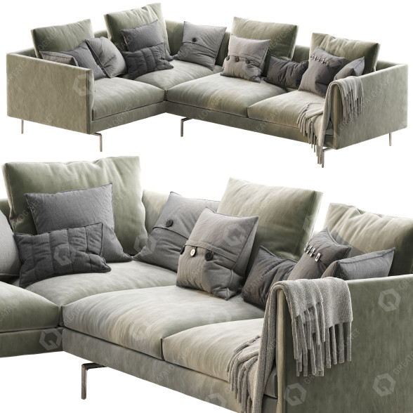 Sofa Zanotta 1333 Flamingo 3D-Modell
