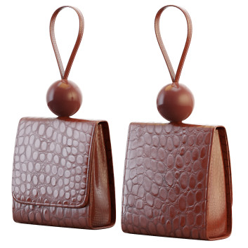 Сумка Ball Croc-Effect Leather Tote