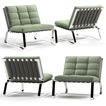 Sillón  Minotti Delaunay Quilt Modelo 3D