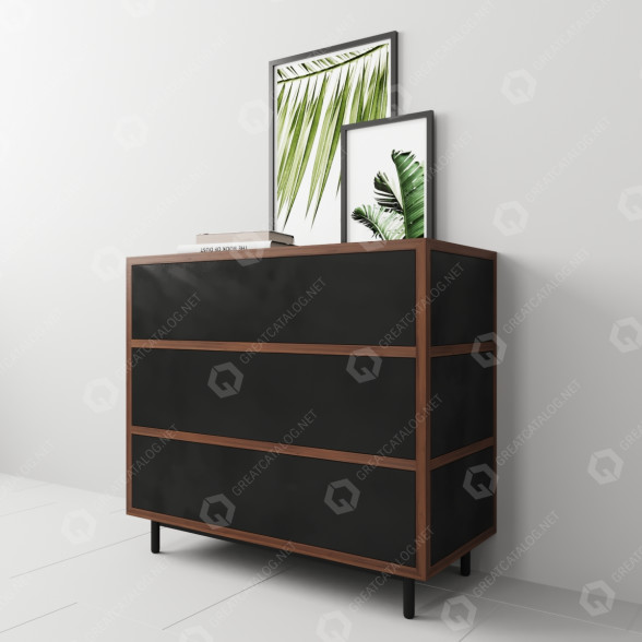 Dresser and Decor Bellboy Dresser 3D model