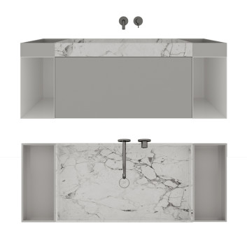 Умивальник Rexa Integrated Top Made in Glass