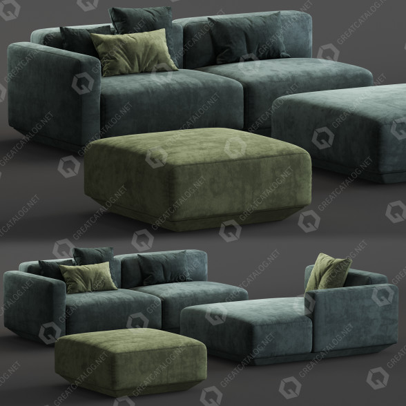 Диван &Tradition Develius 3D модель