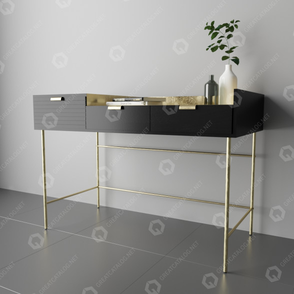 Table console et décor Maisons Du Monde Jagger modèle 3D