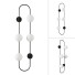 Aplique de pared Halley 4 Globe Oval Ring - Shelest