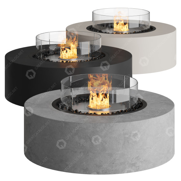 Биокамин EcoSmart Fire Fire Table Circle 3D модель