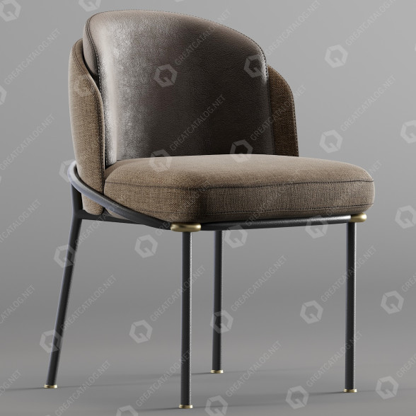 Стілець Minotti Fil Noir 3D модель
