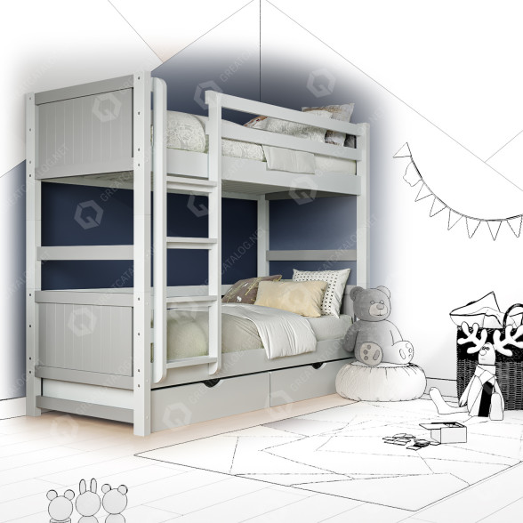 Bett Kviko Monty 3D-Modell