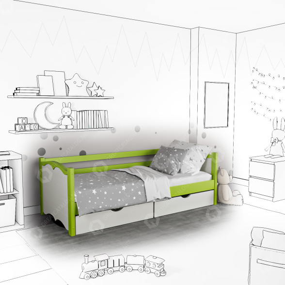 Bett Kviko Bonny 3D-Modell