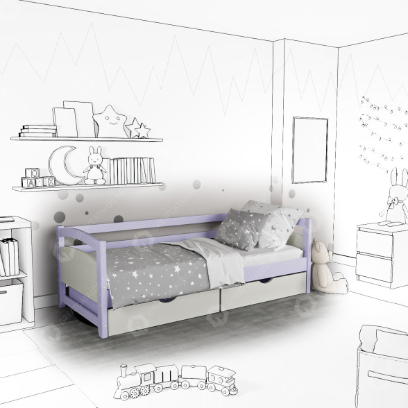 Bett Kviko Mila 3D-Modell