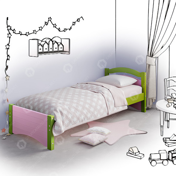 Bett Kviko Luci 3D-Modell