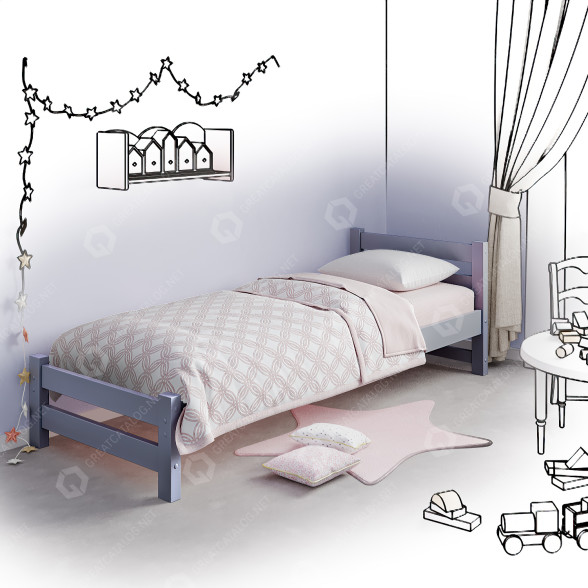 Bett Kviko Tomas 3D-Modell