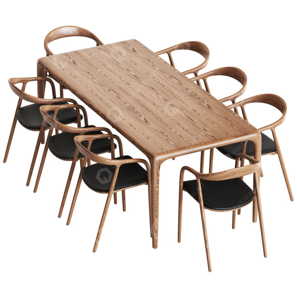 Tisch und Stühle Artisan Neva 3D-Modell