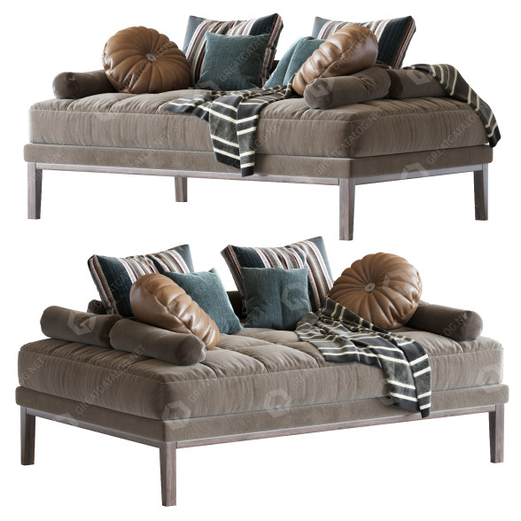 Sofa Simpliciter Beige model 3D