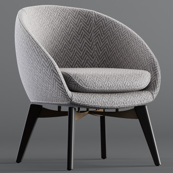 Стілець Minotti Russell Lounge 3D модель