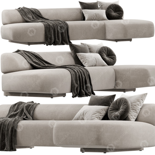 Sofá Moroso Gogan Modelo 3D