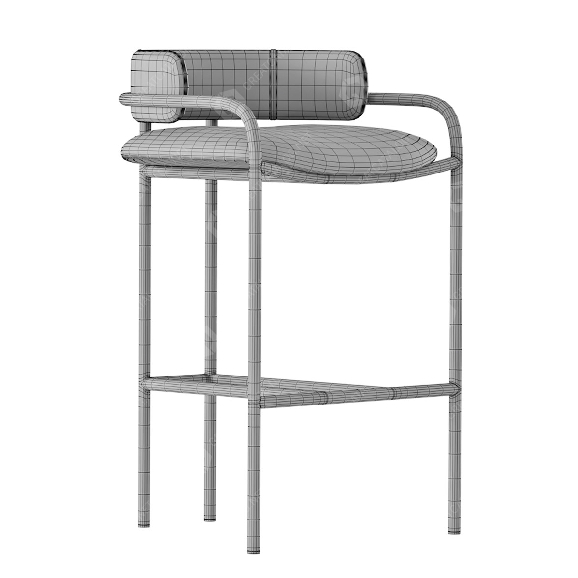 Bar Stool West Elm Lenox Bar & Counter 3D model GreatCatalog 5545