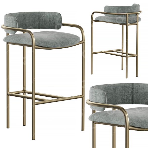 Bar Stool West Elm Lenox Bar & Counter 3D model GreatCatalog 5545