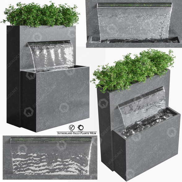 Декор Sutherland Falls Plante 90cm 3D модель
