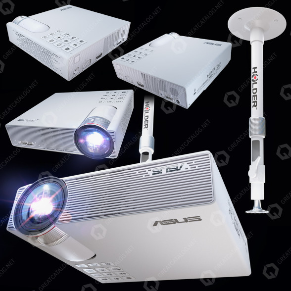 Проектор Asus P3E White 3D модель
